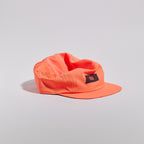 Feather Racing Cap - Neon Coral — VÅGA running cap — side view