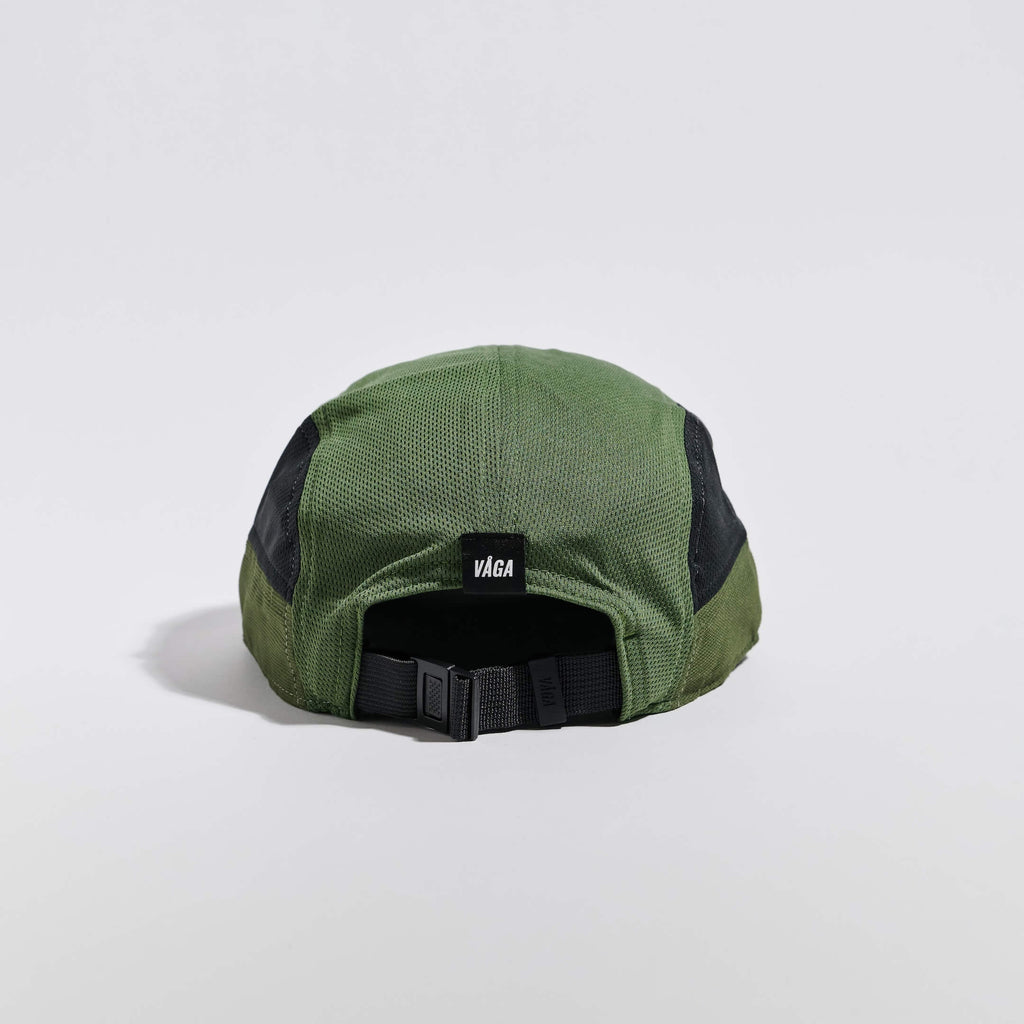 Club Cap - Utility Green / Black — VÅGA running cap — back view