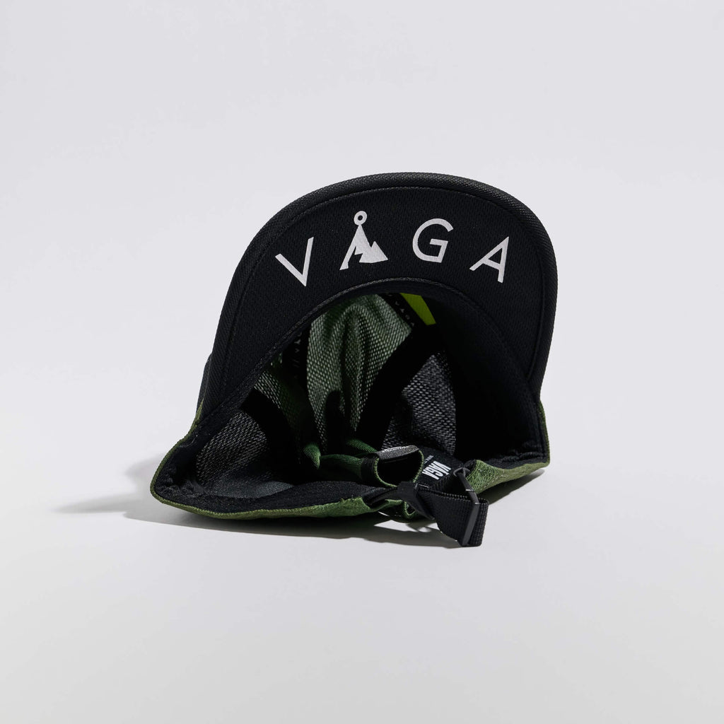 Club Cap - Utility Green / Black — VÅGA running cap — underside