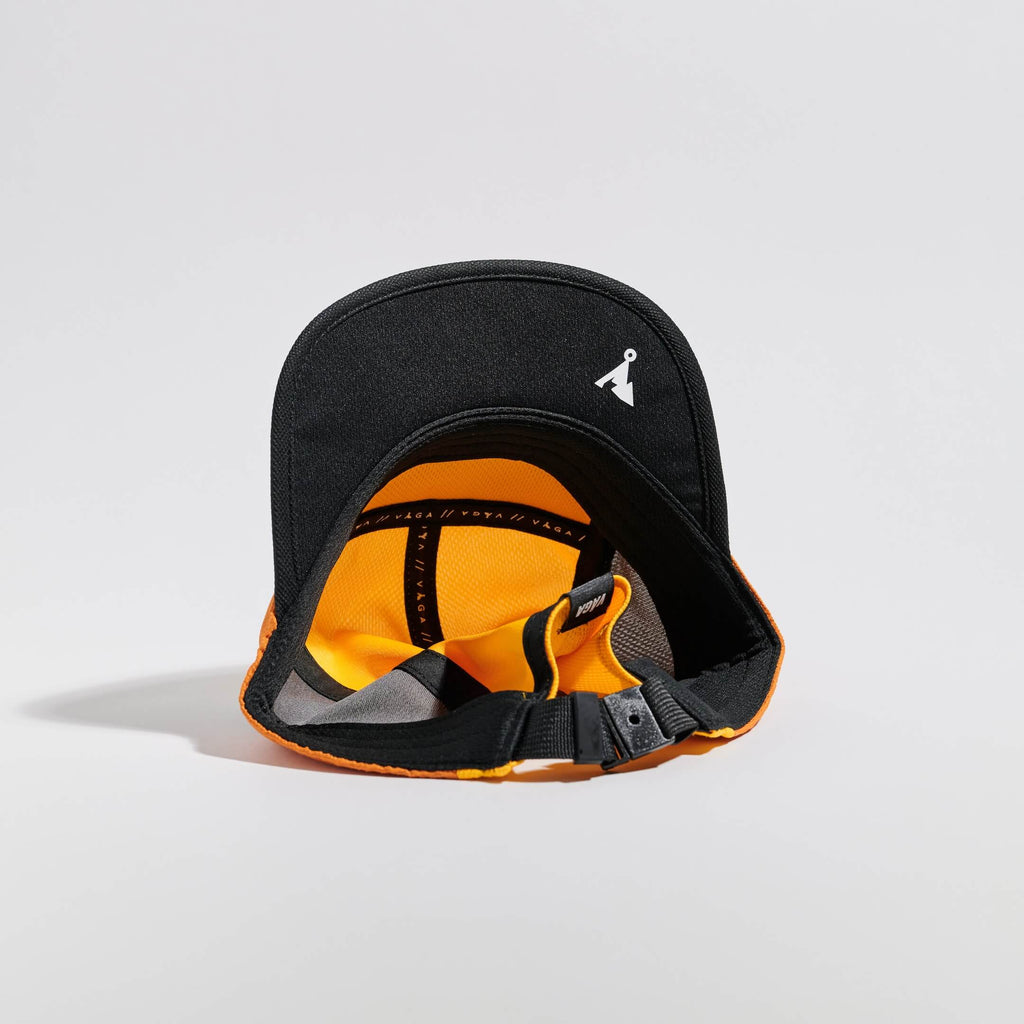 Club Cap - Yellow / Amber / Charcoal — VÅGA running cap — underside