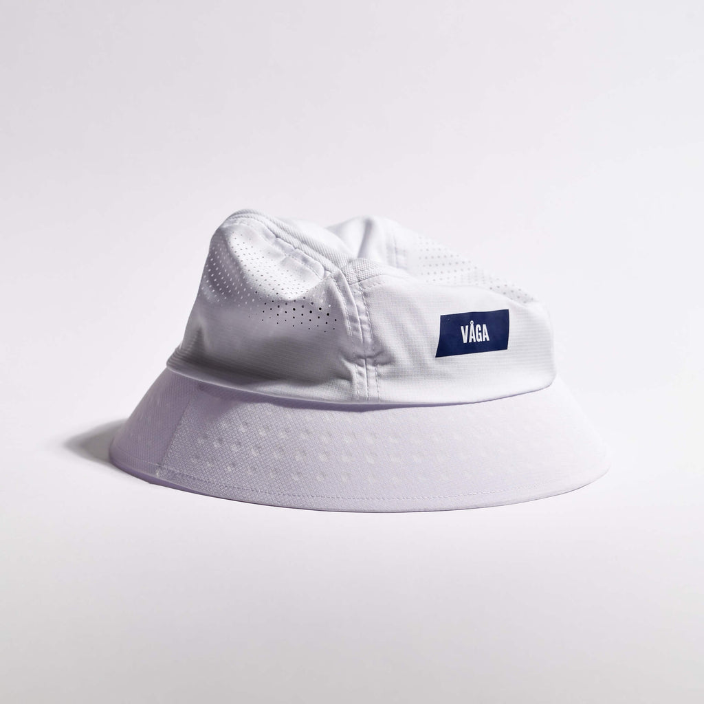 Feather Bucket Hat - White