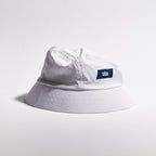 Feather Bucket Hat - White