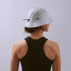 Feather Bucket Hat - White