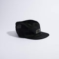 Feather Racing Cap - Black — VÅGA running cap — angled view
