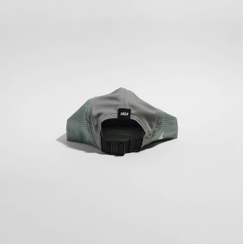 Feather Racing Cap - Sage Green — VÅGA running cap — back