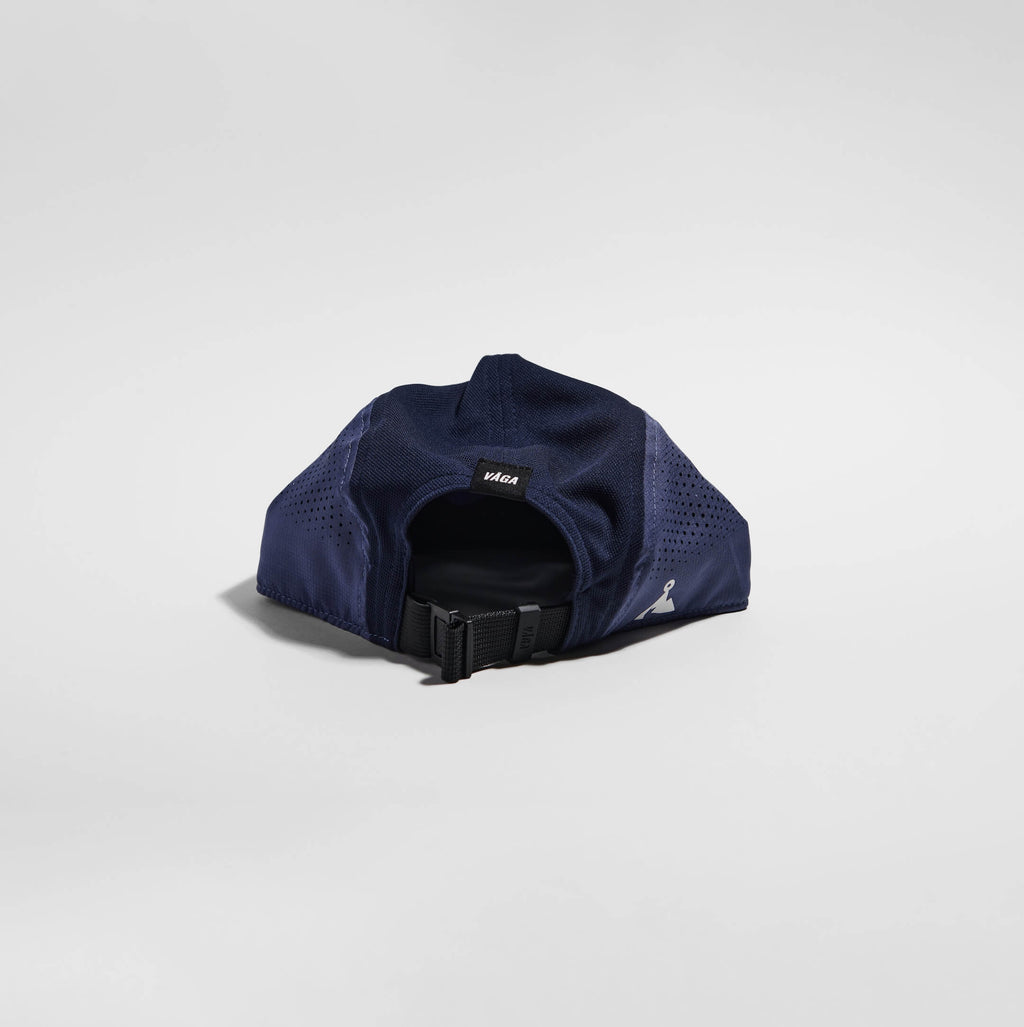 Feather Racing Cap - Slate Blue — VÅGA running cap — back