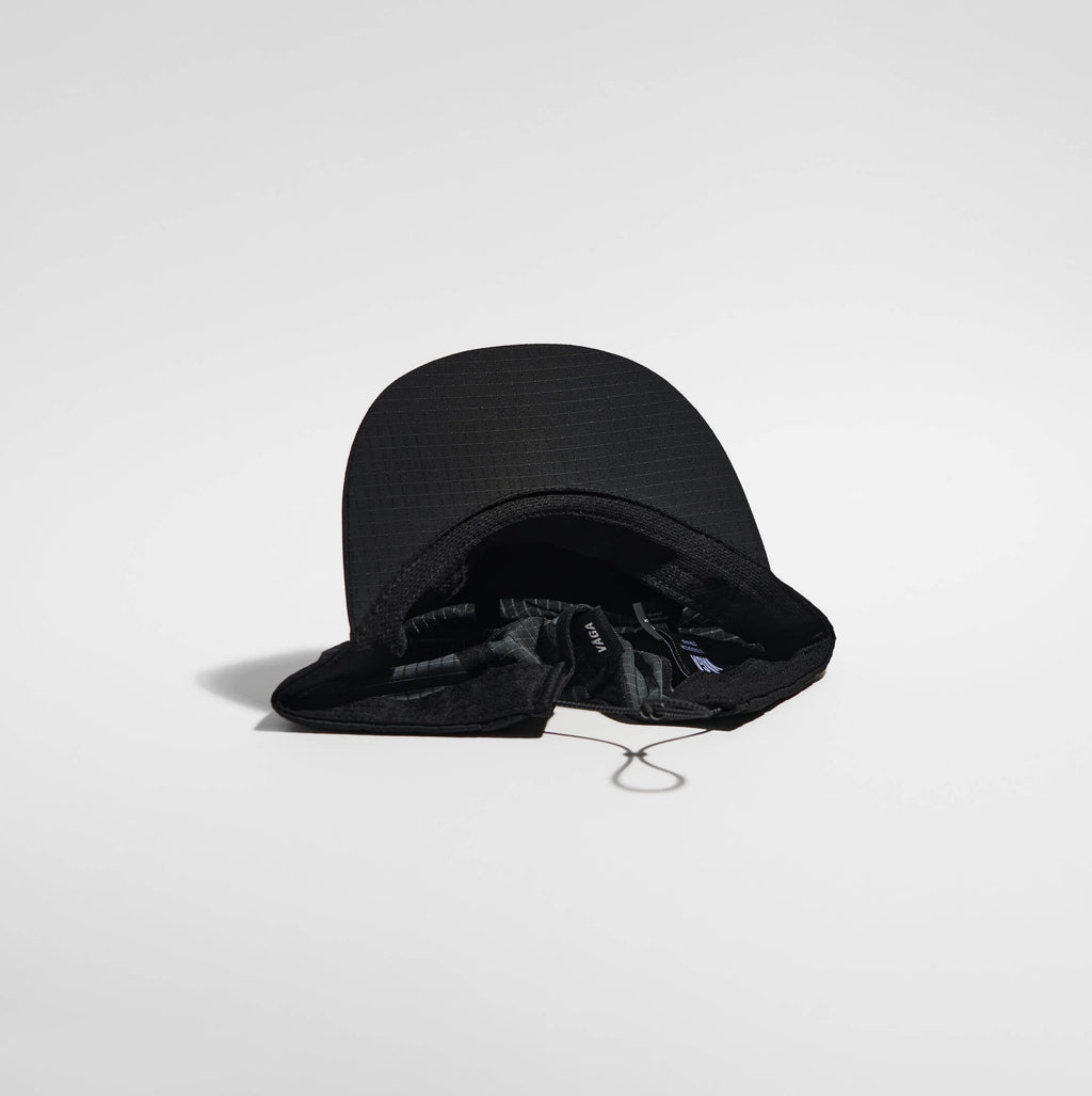 Night Club Cap 2.0 - Black — VÅGA running cap — underside