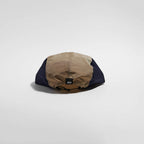 Pacer Cap - Navy Blue / Utility Green / Taupe — VÅGA running cap — back